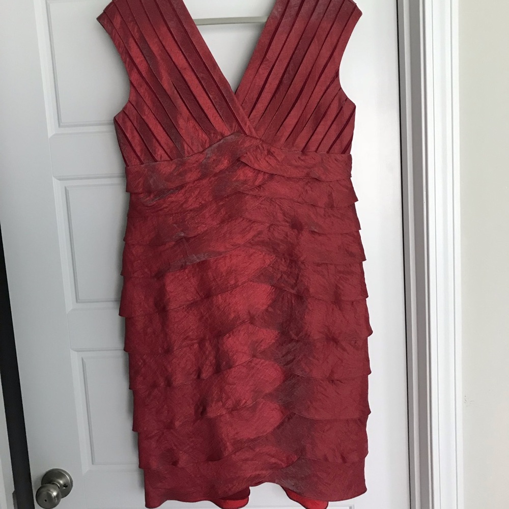 Adrianna Papell Red Party Cocktail Dress